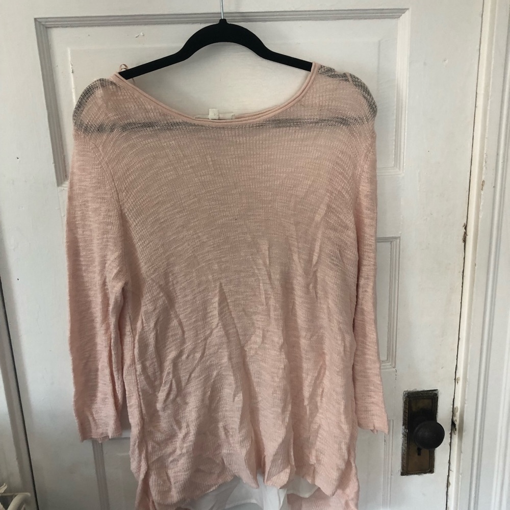 Vince Camuto pink oversized sweater